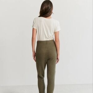 Jenni Kayne Sage Green Alpaca Ribbed Joggers